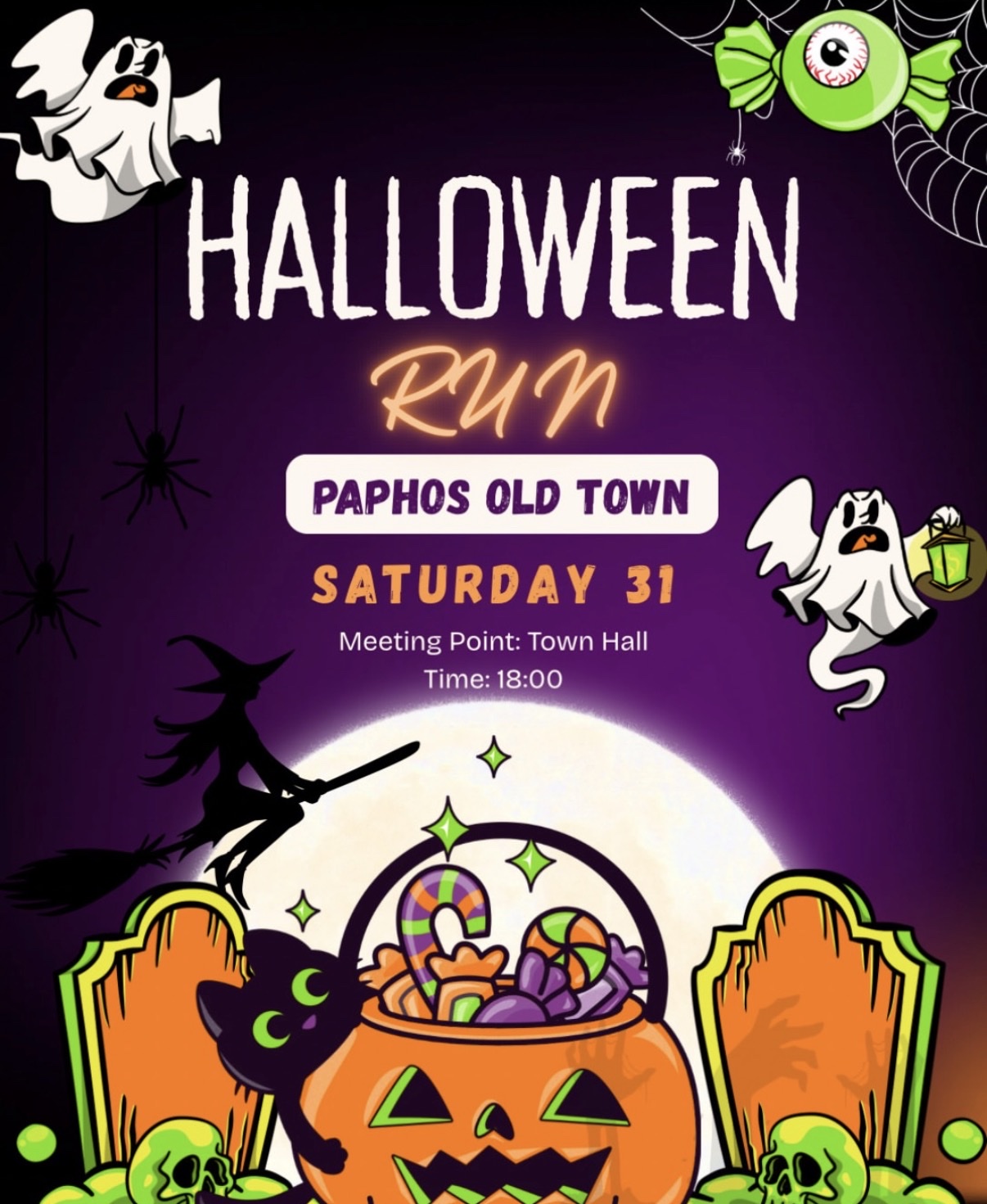 Halloween Run in Paphos Old Town, Paphos Town Hall